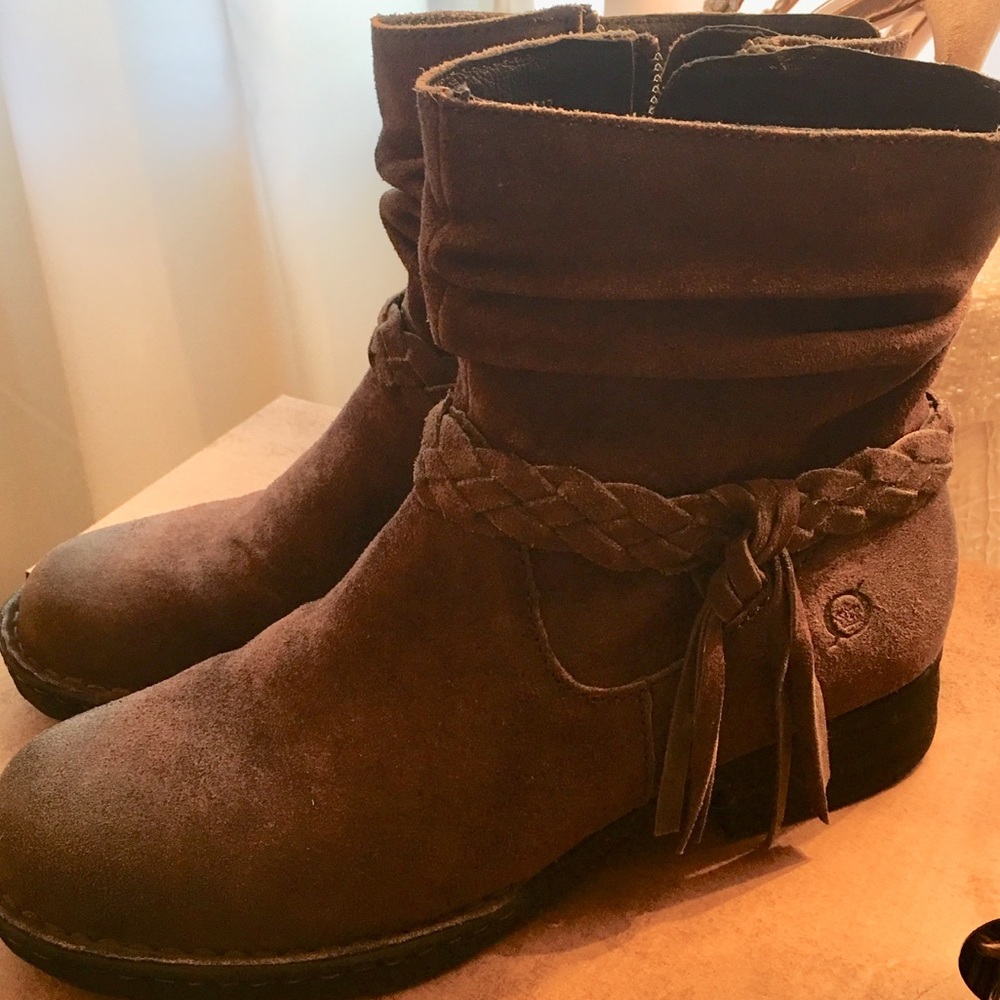 Born Cross Bootie in Distressed Taupe